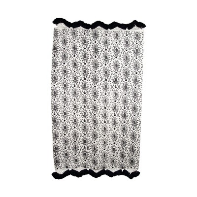 4'x6' Rectangle Hand Made Woven Cotton Accent Rug Black - Foreside Home & Garden