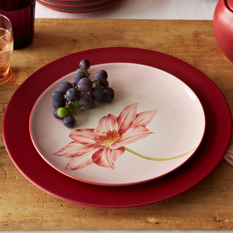 Noritake Colorwave Raspberry Clematis Floral Accent Plate, 3 of 4