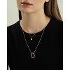 Bearfruit Jewelry Sterling Silver 18k Gold Plated Brynn Circle Necklace - 2 of 4