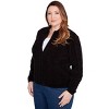 Alfred Dunner Women's Zip-Front Chenille Collared Cardigan - 3 of 4