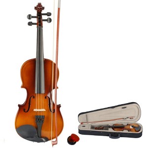 TopComfy Toy String Instrument 3/4 Acoustic Violin Set with Case Bow Rosin for Kids 9-11 Years Old Beginning Violin Lesson, Brown, 30.71"*10.24"*5.12" - 1 of 4