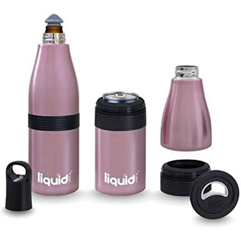 Grand Fusion Wine Carafe & Beer Slim Can Koozie Rose Gold, One