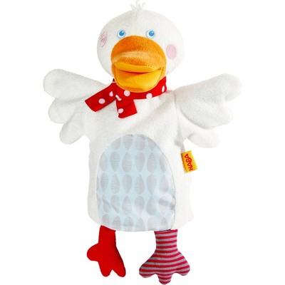 HABA Gallivanting Goose Glove Puppet with Squeaker and Rustling Foil