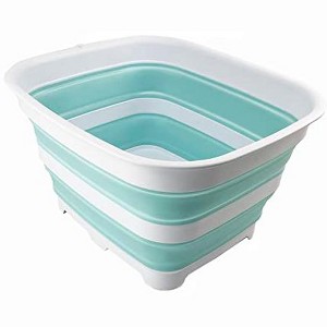 SAMMART 15L (3.9 gallon) Collapsible Dishpan with Draining Plug - 1 of 4