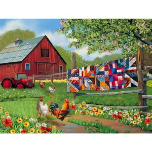 Sunsout Quilts on the Farm 500 pc   Jigsaw Puzzle 77140 - 1 of 4