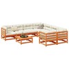 vidaXL Garden Sofa Set Wax brown, cream white - Wax brown with cushion - 2 of 4