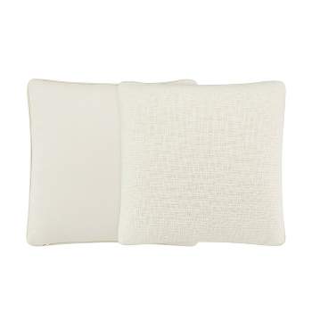 18'' x 18'' Textured Decorative Throw Pillow Antique White - Waverly