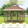 12x12 FT Pop Up Gazebo with Automatic Eaves & Central Lock - Heavy Duty Water-Resistant Oxford Canopy, Easy Fold Portable Shelter for Patio - 4 of 4