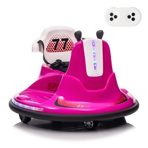 Electric Ride on Bumper Car for Toddlers, Ride on Car with RC LED Lights & 360 Degree Spin, for 3+ Kids - 1 of 4