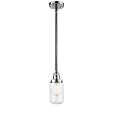 Dover - 1 Light Stem Hung Mini Pendant In Traditional Style-10.25 Inches Tall and 4.5 Inches Wide