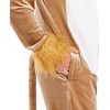 Tipsy Elves Men's Animal Halloween Costume - Comfy Adult Lion Jumpsuit with Hooded Mane, Ears, Faux Fur Cuffs and Tail - 3 of 4