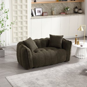 LOVMOR 66.14"Soft beanbag chair with high resilience foam core for two people,Yellow - 1 of 4