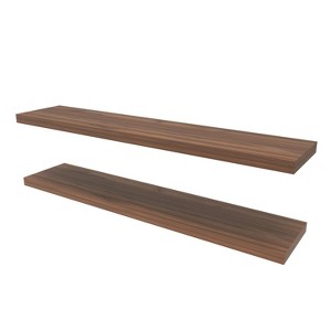 Vynxaria  47.3' Decorative Wall Shelf Set of 2 - Modern Floating Design - 1 of 4