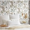 RoomMates Vintage Poppy White Peel and Stick Wallpaper: Removable Floral Bathroom Decor, Self-Adhesive Botanical Design - 2 of 4