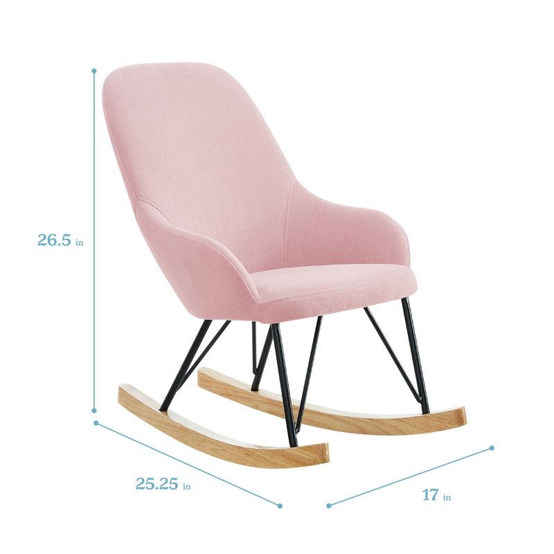 ECR4Kids Children’s Modern Rocking Chair, Upholstered Accent Chair for Kids,, 3 of 9
