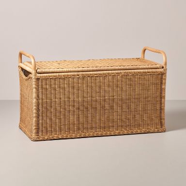 40"x18" Oversized Rectangle Rattan Woven Blanket Chest - Hearth & Hand™ with Magnolia