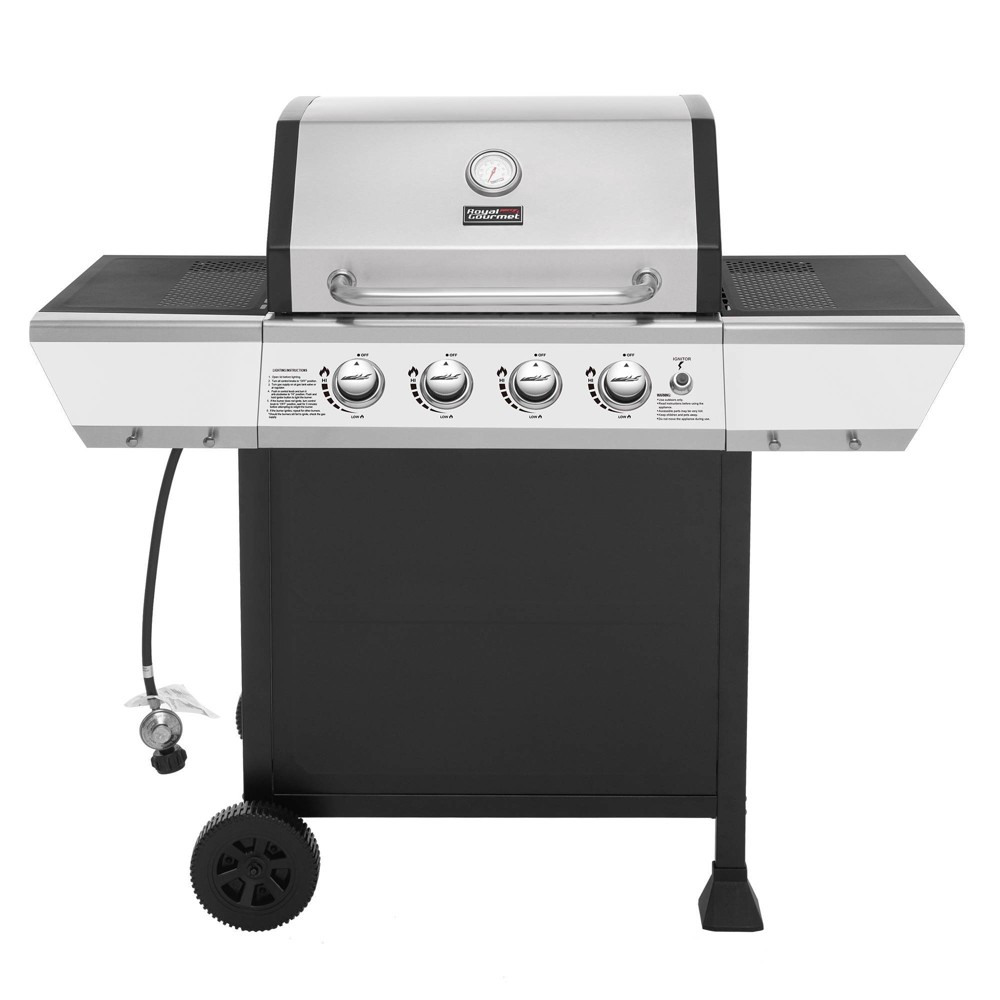 Photos - BBQ / Smoker Royal Gourmet 4-Burner BBQ Propane 34000 BTU Gas Grill Black