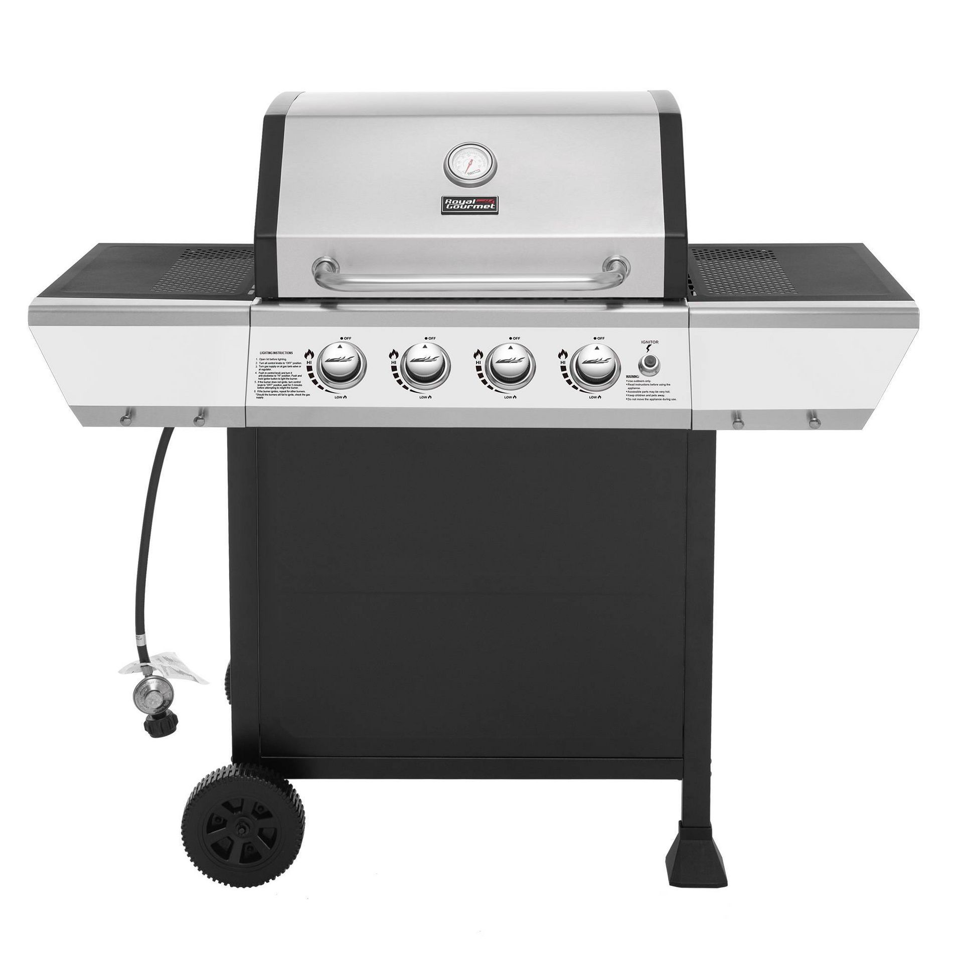 Royal Gourmet 4-Burner BBQ Propane 34000 BTU Gas Grill Black