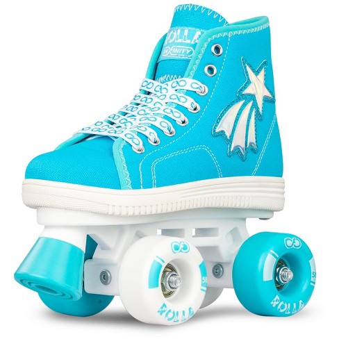 Crazy Skates Teal Rolla Roller Skates For Girls - Sneaker-style Kids Quad  Skates - 4 : Target