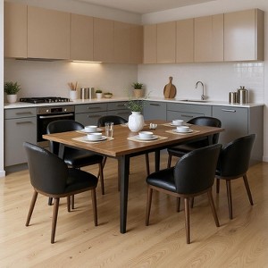 Acekool Dining Chairs Set of 2, Modern Upholstered Kitchen Chairs, Ergonomic Back Support, Wood Legs, 265lbs Capacity for Dining Room - 1 of 4