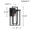 Possini Euro Design Raynor 13 1/2" High Modern Outdoor Wall Barn Light Fixture Mount Porch House Weatherproof Sand Black Aluminum Clear Glass Shade - 4 of 4