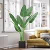 5.2ft Artificial Travellers Plants Fake Potted Silk Tree with Planter Large Realistic Banana Leaves Simulation Fake Tree for Outdoor Indoor - 3 of 4