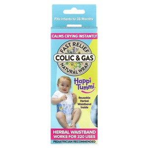 Happi Tummi Fast Relief Colic & Gas Natural Wrap, Infants to 36 Months, Blue, 1 Wrap & 1 Herbal Pouch - 1 of 3
