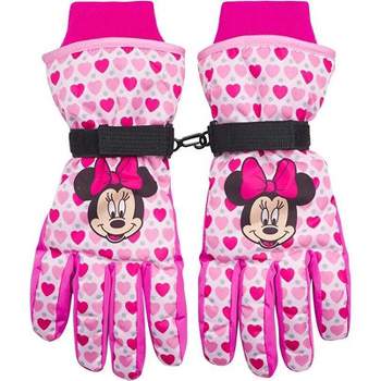 Disney Minnie Mouse Girls Winter Insulated Snow Ski Gloves or Mittens, Ages 2-7