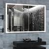LED Bathroom Mirror 60x40 inch with Front and Backlight, 3 Colors Dimmable, Enhanced Anti-Fog Wall Mounted Lighted Vanity Mirror - 3 of 4