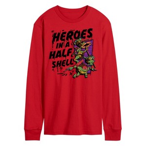 Men's - Teenage Mutant Ninja Turtles Mutant Mayhem - Heroes In A Half Shell Long Sleeve Graphic T-Shirt - 1 of 2