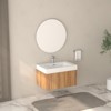 PexFix 30" Bathroom Vanity with Sink Wall Mounted Floating Modern Bathroom Cabinet with Integrated Basin & Plywood Soft-Close U-Shaped Drawer Natural - 2 of 4