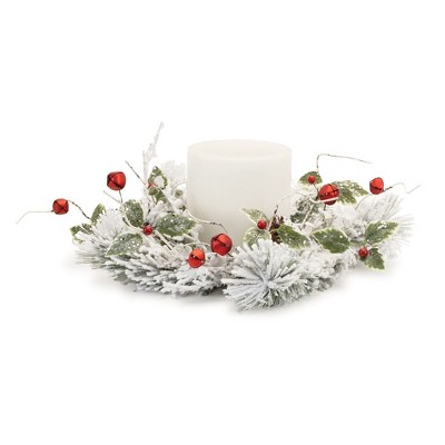 MElrose Pine Sleigh Bell Candle Ring 18"D