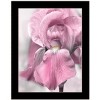 HomeRoots Pink Iris Black Framed Print Wall Art - 4 of 4