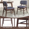 Set of 2 Mid-Century Modern Upholstered Dining Chairs with Rubberwood Frame, Splayed Legs, Fabric Cushion Seats for Dining Room, Living Room - 4 of 4