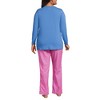 Lands' End Women's Pajama Set Knit Long Sleeve T-Shirt and Flannel Pants - image 3 of 3