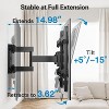PERLESMITH Full Motion TV Wall Mount for 37-75 Inch TVs up to 132 lbs, TV Mount with Swivel Articulating Arm, Tool-Free Tilt, Max Vesa 600x400mm - 4 of 4
