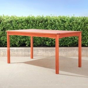 PAGED Contemporary Wood Outdoor Table Rectangle Patio Dining Table with Rot-resistant Build for Patio, Poolside, Courtyard - 1 of 4