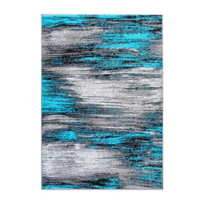 Emma and Oliver Ultra Soft Shaded Look Olefin Accent Rug with Natural Jute Backing