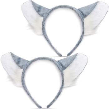 Spooky Central 2-Pack Cute Wolf Ears Headband  Animal Cosplay Halloween Party Decorations, Gray 9.5 x 6 in