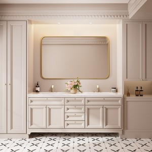 Rectangular Framed Tempered Glass Wall-Mounted Bathroom Vanity Mirror - 1 of 4