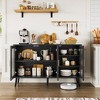 FLUTED GLASS BUFFTED SIDEBOARD CABINET - 2 of 4