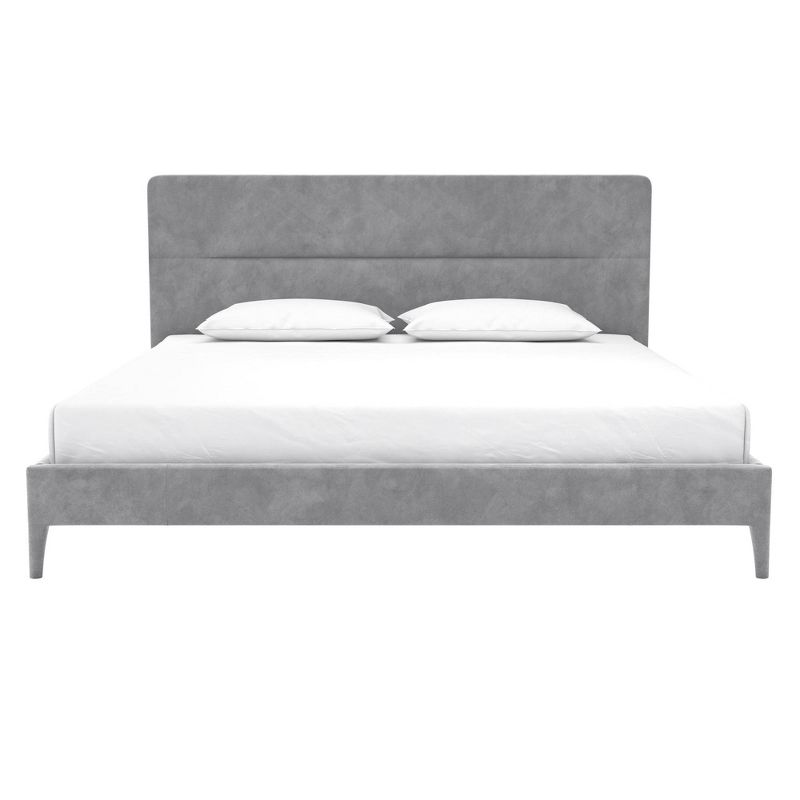 Westerleigh Upholstered Platform Bed with Minimalist Tufted Headboard Light Gray - CosmoLiving by Cosmopolitan, 5 of 12
