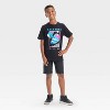 Boys' Fall Guy Short Sleeve Graphic T-Shirt - Black - 4 of 4