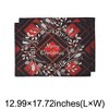 Unique Bargains Christmas Place Mats Leaf Flax Red Black White 13"x17.7" 2 Pcs - 3 of 4