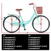 24 & 26 Inch Beach Cruiser Bike for Women, Bike with Basket 1 Speed, Step Through Bikes, Commuter Bicycle Women Adult with Adjustable Seat - 2 of 4