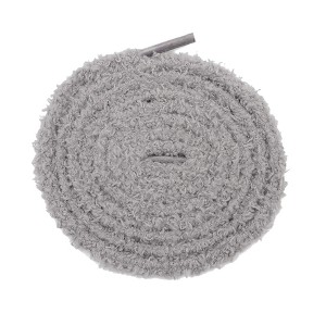 INSPIRE CHIC Round Fuzzy Hairy Soft Shoelaces for Casual Shoes 0.28'' Width 1 Pair - 1 of 4