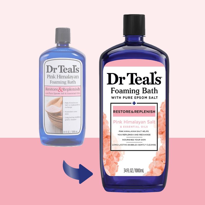 Dr Teal&#39;s Restore &#38; Replenish Pink Himalayan Orange Foaming Bubble Bath - 34 fl oz, 3 of 11
