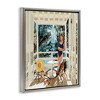 Stupell Industries Woman Coastal Beach Canopy Summer Ocean Scene Floating Frame Canvas Art - 2 of 4