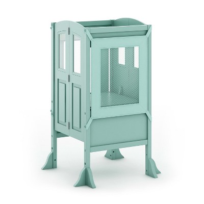 Mint Foldable Wooden Toddler Kitchen Helper Tower