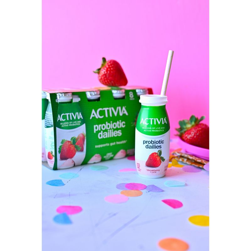 Activia Probiotic Dailies Strawberry Yogurt Drink - 8ct/3.1 fl oz Bottles, 4 of 18
